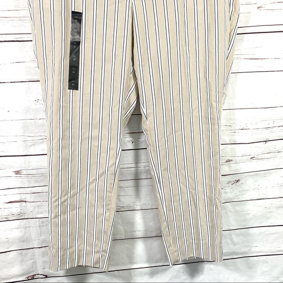 Banana Republic Avery Women’s Pant Ankle Length Beige Striped Size 14 - Picture 3 of 9